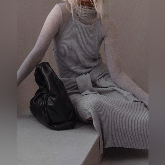 NWT NakedCashmere Emilia grey knit midi dress - Picture 4 of 14